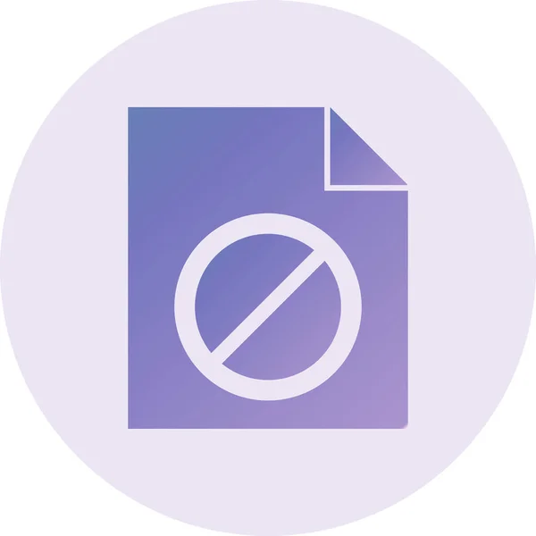 Unauthorized Documen Vector Glyph Icon Design — Stock Vector