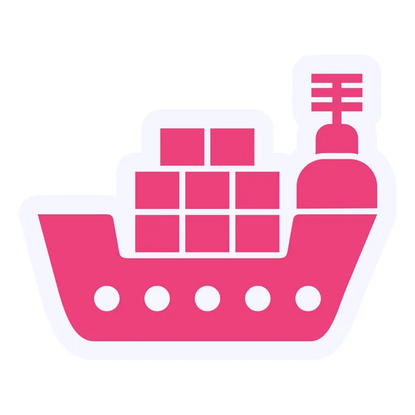 Frachtschiff Web Symbol Einfache Illustration — Stockvektor