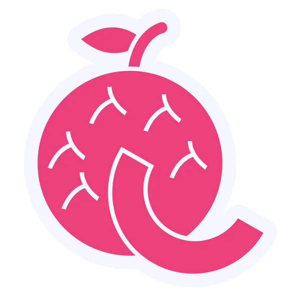 Cantaloupe Vector Lyph Icon Design — Stock vektor