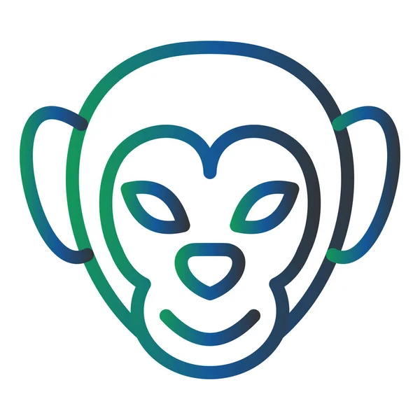 Monkey Web Icon Vector Illustration — 图库矢量图片