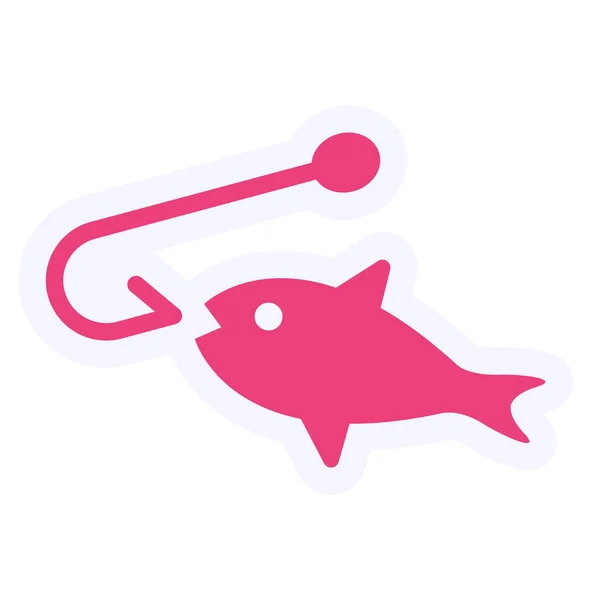 Vetor Pesca Glyph Icon Design — Vetor de Stock