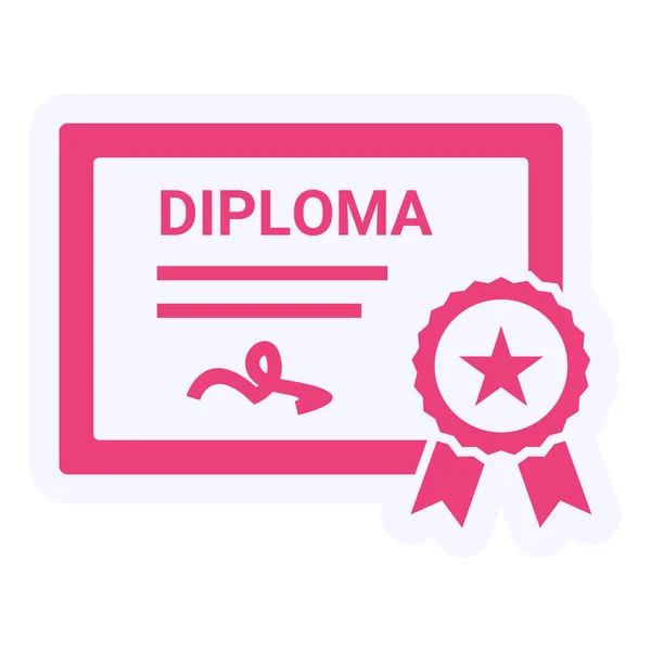 Graduation Diploma Vector Glyph Icon Design —  Vetores de Stock