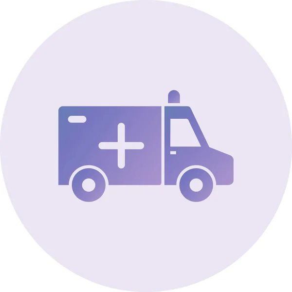 Ambulancia Vector Glifo Icono Diseño — Vector de stock