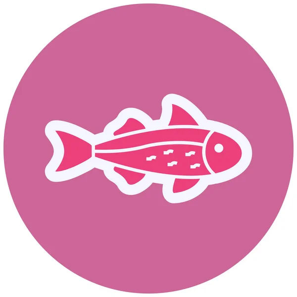 Salmon Web Icon Vector Illustration — 스톡 벡터