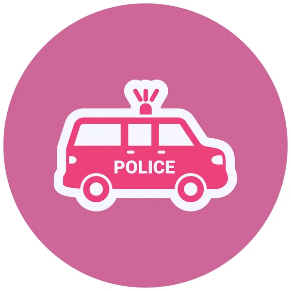 警察の車のアイコンベクトルイラスト — ストックベクタ