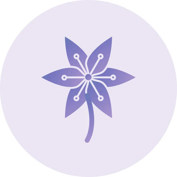 Цветок Лили Простая Веб Иллюстрация — стоковый вектор