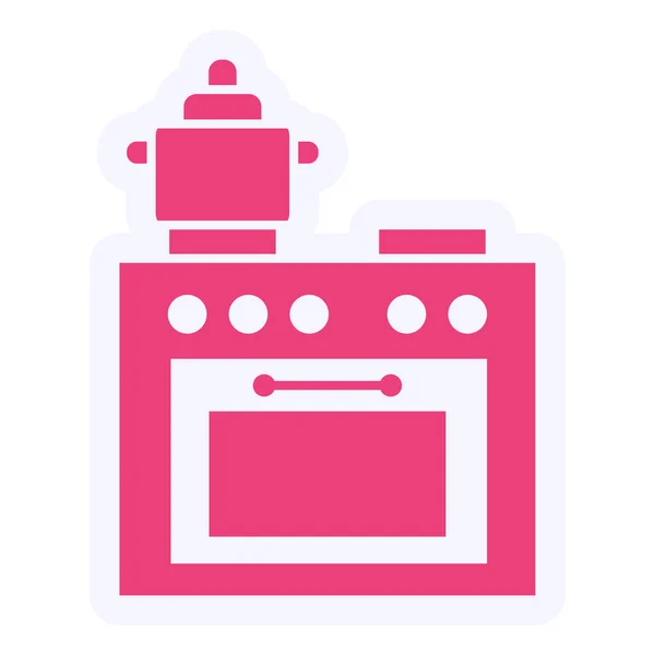 Cooking Stove Web Icon Simple Design — Stok Vektör