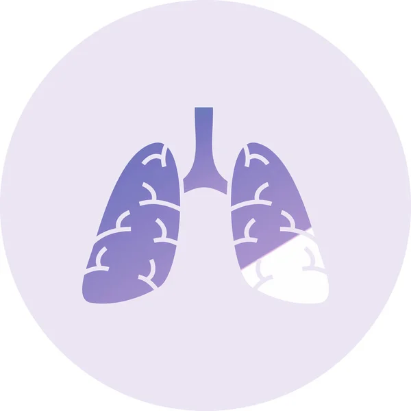 Lungs Vector Glyph Icon Design — Archivo Imágenes Vectoriales