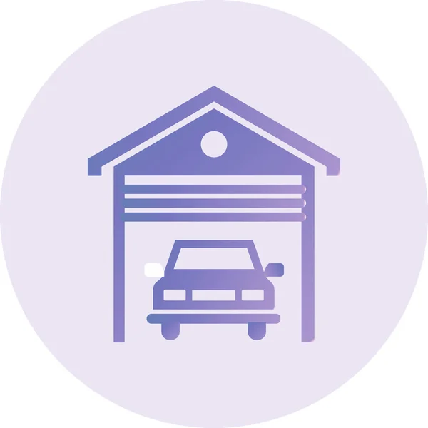 Vector Illustration Modern Auto Garage Icon — Wektor stockowy