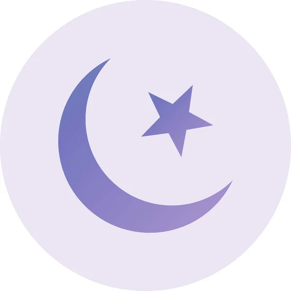 Crescent Moon Web Icon Vector Illustration — Vetor de Stock