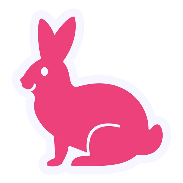 Rabbit Web Icon Vector Illustration — Stockvektor