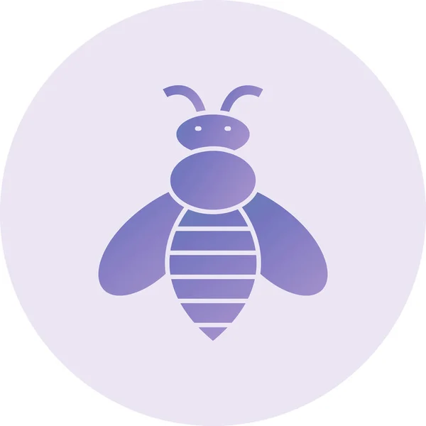 Simple Web Illustration Bee Bug — Stockvector