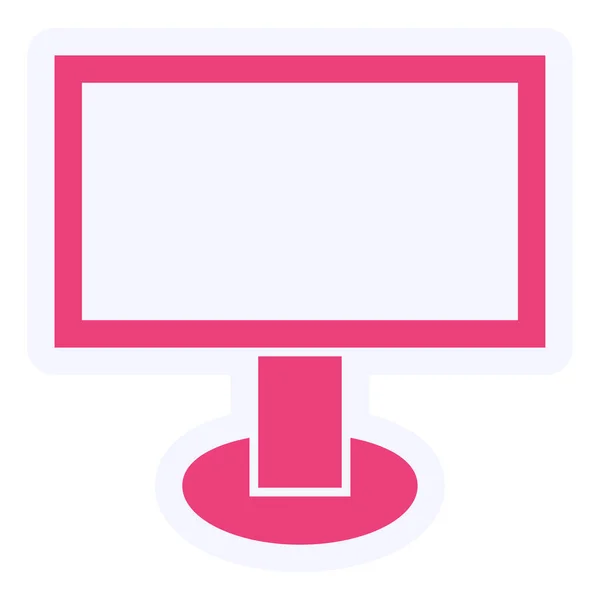 Monitor Vector Glyph Icon Design — Vetor de Stock