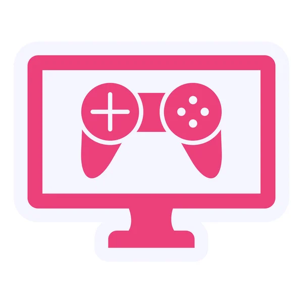 Vetor Jogos Online Glyph Icon Design — Vetor de Stock