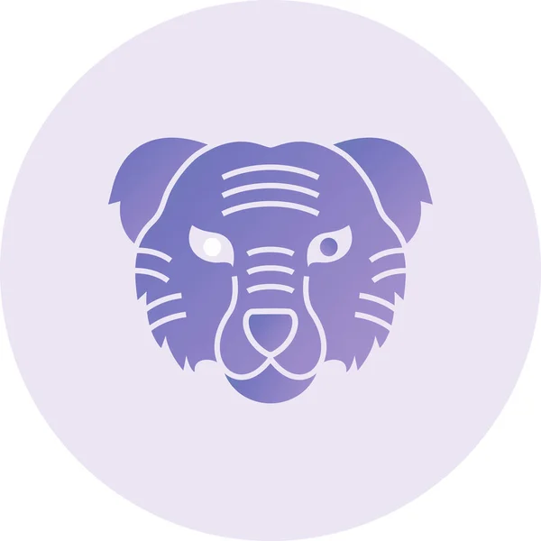 Tiger Web Icon Vector Illustration — Wektor stockowy