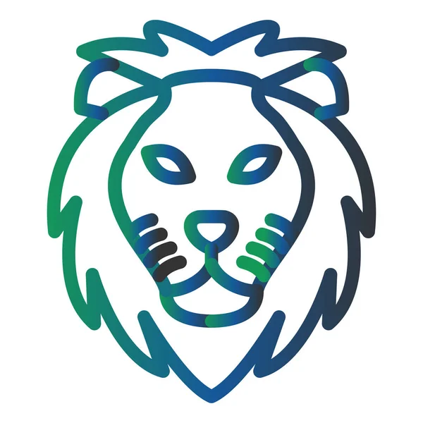 Lion Web Icon Vector Illustration — Vetor de Stock