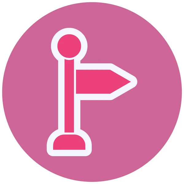 Directional Sign Vector Glyph Icon Design — Vector de stock