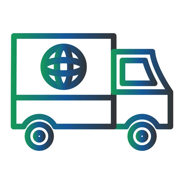 Vector Illustration Global Delivery Icon — Stockvektor