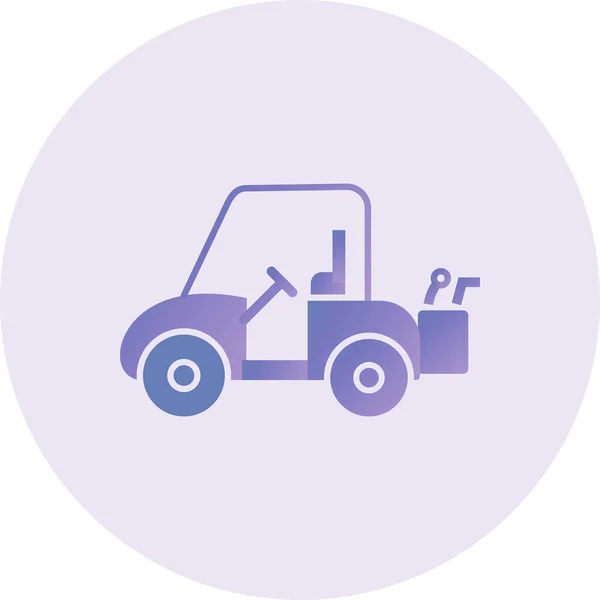 Vector Illustration Golf Cart — Stock Vector