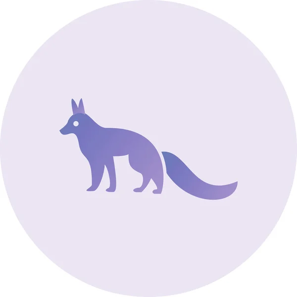 Fox Web Icon Vector Illustration — ストックベクタ