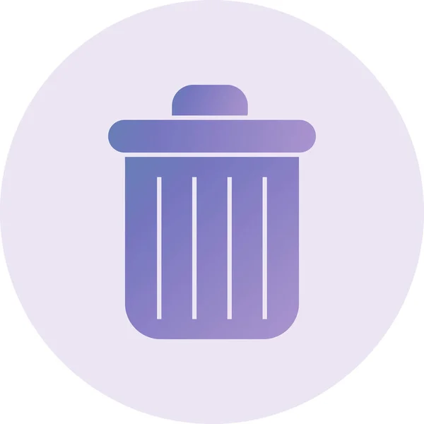 Trash Can Icon Vector Illustration Dustbin — Stockvektor