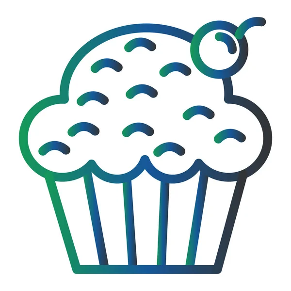 Cupcake Vector Glyph Icon Design — Stockvektor