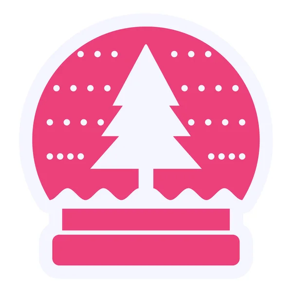 Árbol Navidad Con Nieve Icono Vector Ilustración Diseño — Archivo Imágenes Vectoriales