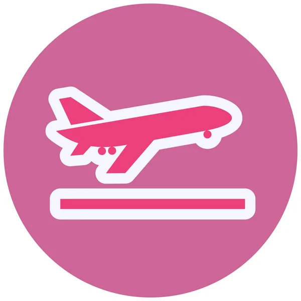 Airplane Web Icon Simple Illustration — Stock Vector