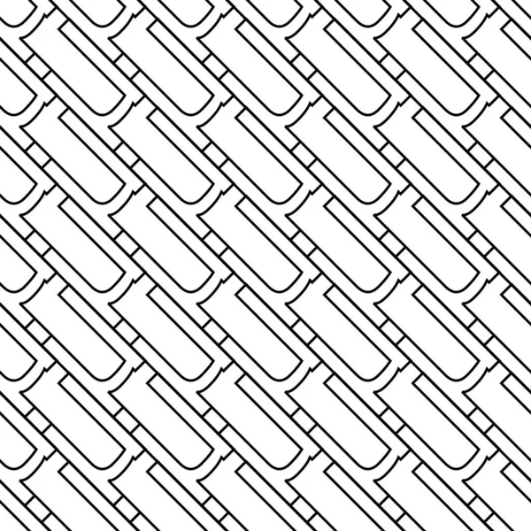 Abstrakter Hintergrund Vektorkunst Nahtloses Monochromes Design Linien Textilmuster — Stockvektor