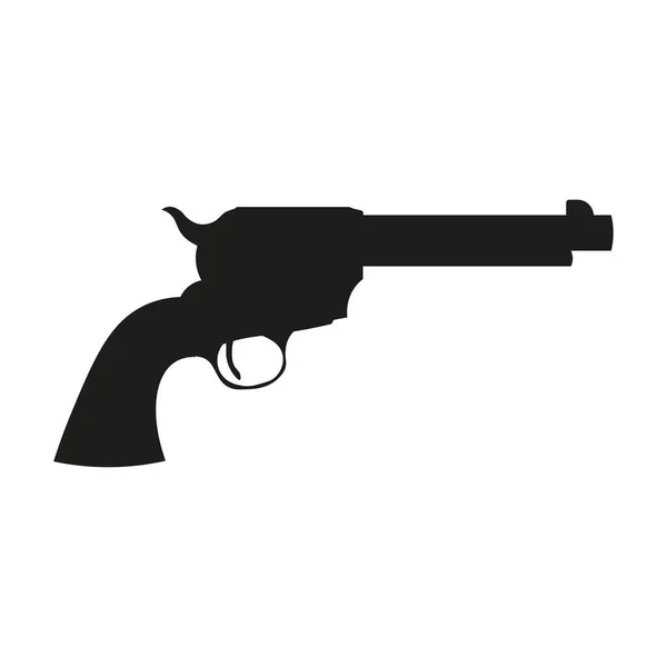 Ilustración Del Vector Pistola Revólver Muy Adecuado Para Diseño Volante — Vector de stock