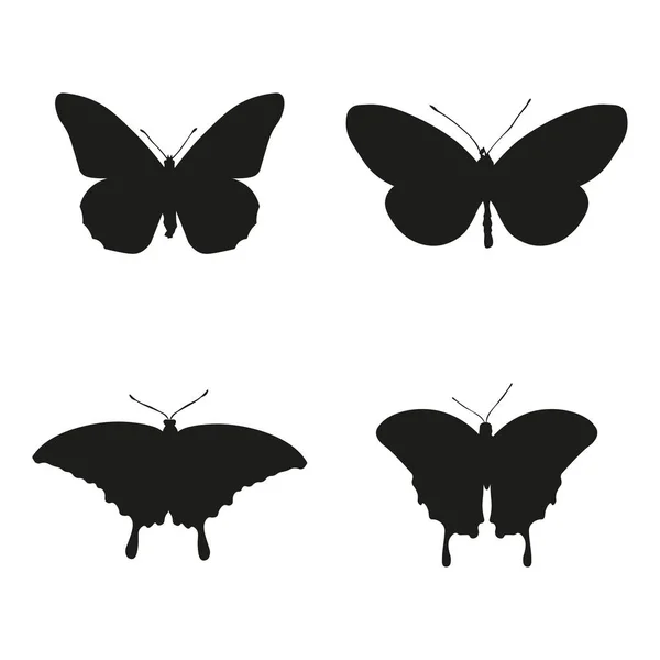 Illustration Vector Silhouette Shape Butterfly Very Suitable Flyer Design Web — Stock Vector