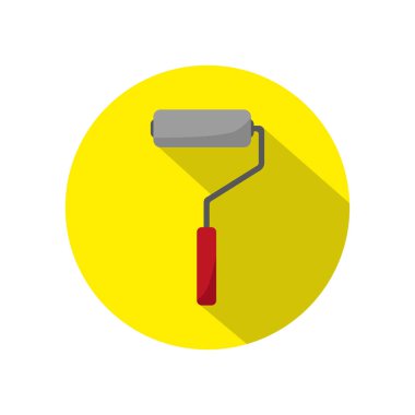 Boyayla ilgili resim veya simge, resim etkinliği logoları, web simgeleri veya düğmeleri için çok uygun olan düz vektör el tutma aracı, mülkiyet ile ilgili iş amaçları için de kullanılabilir