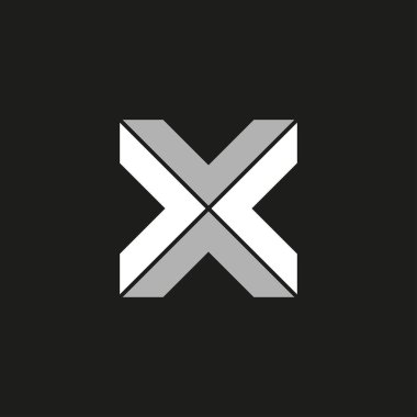 İlk logo X ya da X harfi alfabesi, finans sektörü logosu ya da ticari mülkiyet veya diğer işletmeler için çok uygundur, ayrıca bir oyun ya da teknoloji topluluğu logosu olarak da kullanılabilir.
