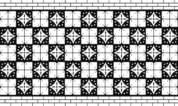 Endonezya Batik Monokrom Motifi
