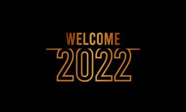 Mutlu yıllar 2022 'nin illüstrasyon vektörü