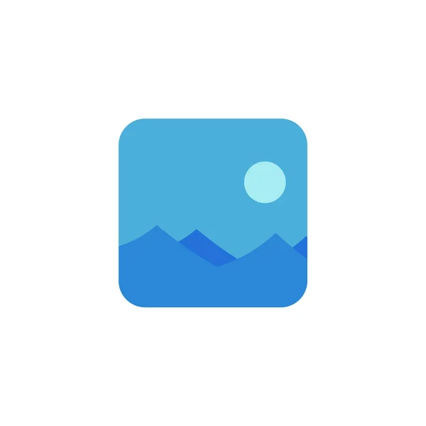 Ілюстрація Милої Милої Гірської Пейзажної Ікони Дуже Підходить Подорожей Логотипів — стоковий вектор