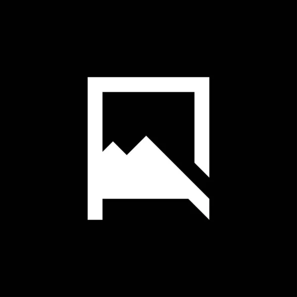 Логотип Літери Або Або Зображенням Гори Посередині Дуже Підходить Альпінізму — стоковий вектор