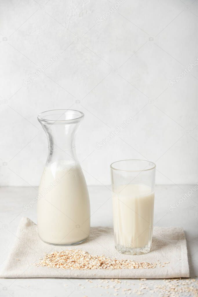 Vegetarian non-milk oatmeal. Healthy healthy drink