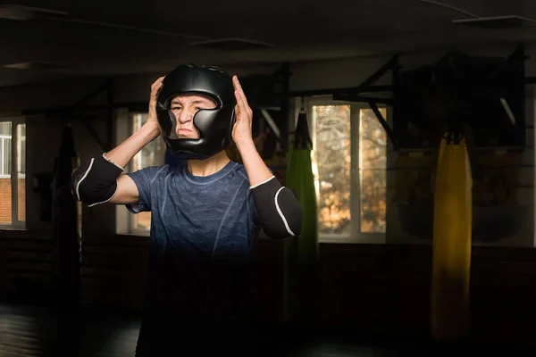 Treinamento profissional para adolescentes, boxe — Fotografia de Stock