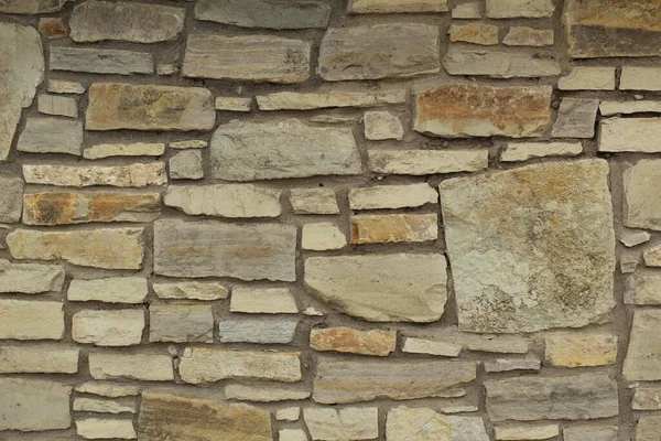 Wall Grey Stones Different Size Fixed Close Photo Shooting — Stock Photo, Image