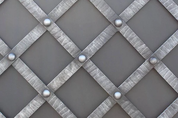 Pattern Metallic Stripes Rivets Grey Background — Stock Photo, Image