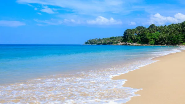Vista Paisagem Surin Praia Areia Férias Verão Phuket Tailândia — Fotografia de Stock