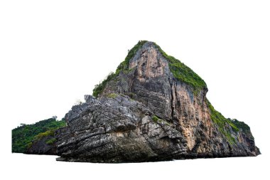 Tayland 'daki ıssız yeşil dağ ve uçurum kayaları