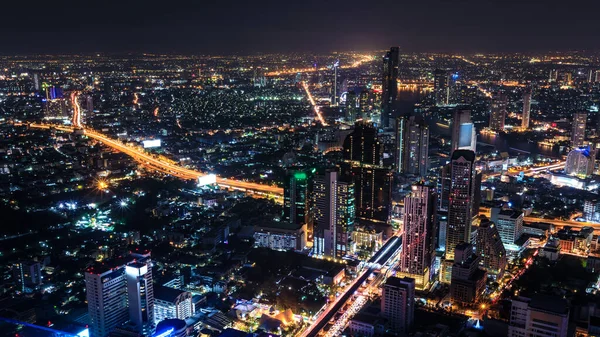 Beautiful Architecture Building Skyscraper Night Bangkok Thailand — Stock Photo, Image