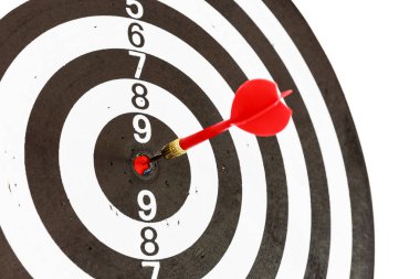 hedef dart oyuncusu meditasyonu ve beyaz arkaplanda görselleştirme