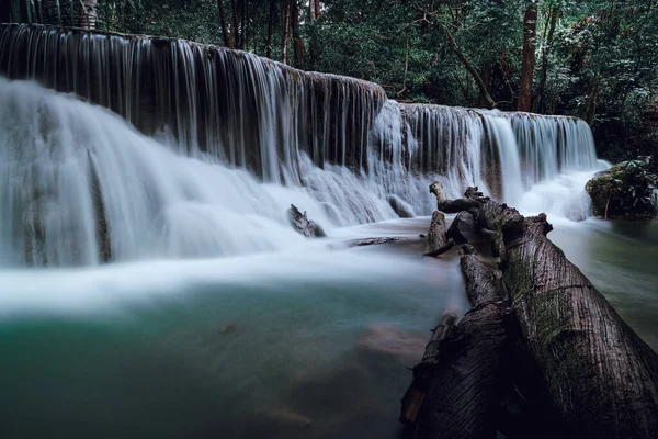 Huai Mae Khamin Cascade Hiver Saison Des Pluies Cascade Naturelle — Photo