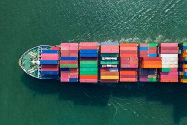 Nakliye konteynırları şirketleri ithalat ve ihracat uluslararası endüstri okyanus uçuşları Tayland 'dan insansız hava aracından
