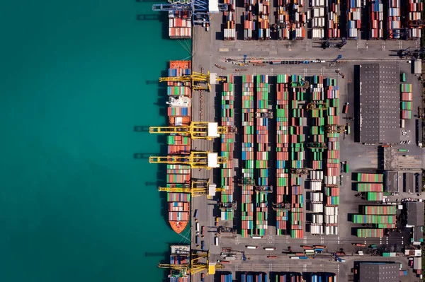 Nave Carico Container Funzionante Servizi Business Industria Importazione Esportazione Logistica — Foto Stock