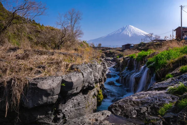 시즈오카 시즈오카 시즈오카의 풍경을 배경으로 노야가 떨어지다 — 스톡 사진