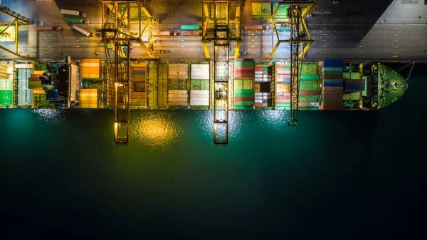 Lodní Přístav Přepravní Kontejnery Nákladní Doprava Dovoz Vývoz Mezinárodní Služby — Stock fotografie